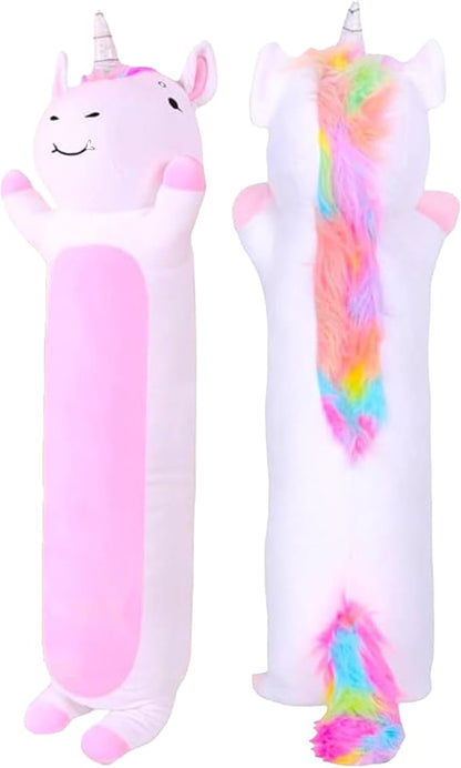 Unicorn Plush Body Pillow for Kids | Long Stuffed Animal Cuddle Pillow | Soft by CuddlePaws