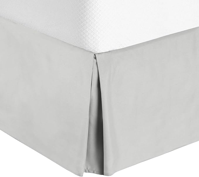 Bed Skirt - 100% Cotton 800 Thread Count Box Pleated Bed Skirt - Luxury Pleated - Image 3