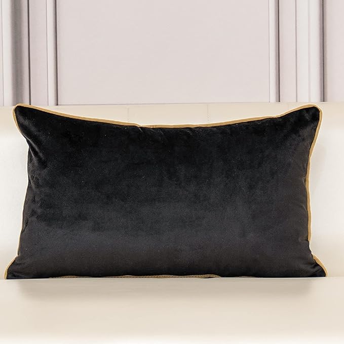 Aeckself European Floral Pillow Cover 12x20 Inch, Luxury Velvet Embroidered - Image 2