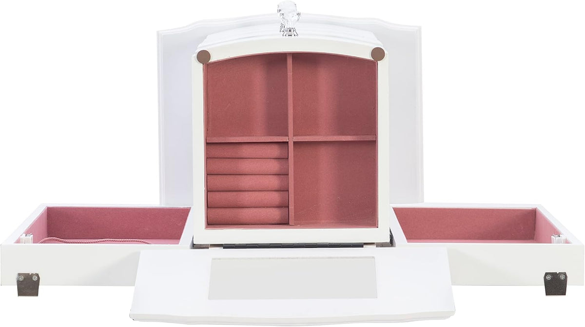powell furniture jewelry armoire, white, 13"x 9.375"x 35.5", view 15