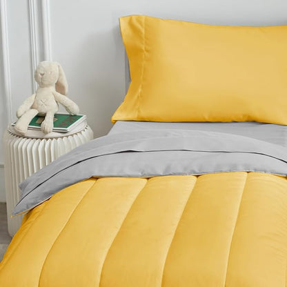 UOZZI BEDDING Yellow 4 Pieces Toddler Bedding Set Ultra Soft and Breathable - Image 4