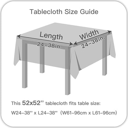 maxmill Square Tablecloth Slubby Texture Stain Resistant Waterproof Wrinkle - Image 7