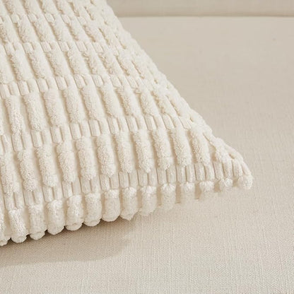 Fancy Homi 4 Packs Boho Cream Decorative Throw Pillow Covers 14x24 Inch - Image 4