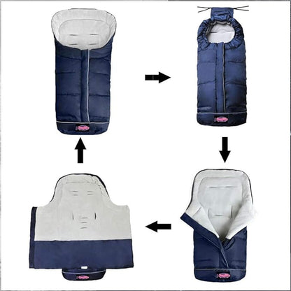 Anti-Kick Winter Waterproof Extendable Baby Bunting Bag Adaptable - Image 7