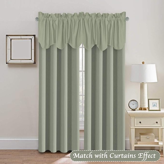 H.VERSAILTEX 4 Panels Blackout Curtain Valances - Image 2