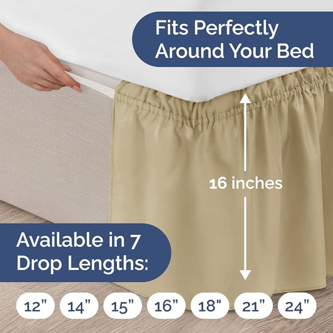 Wrap Around Dust Ruffle Bed Skirt - Image 4