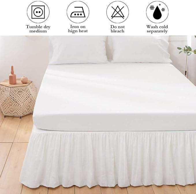 BISELINA French Linen Bed Skirt - Image 6