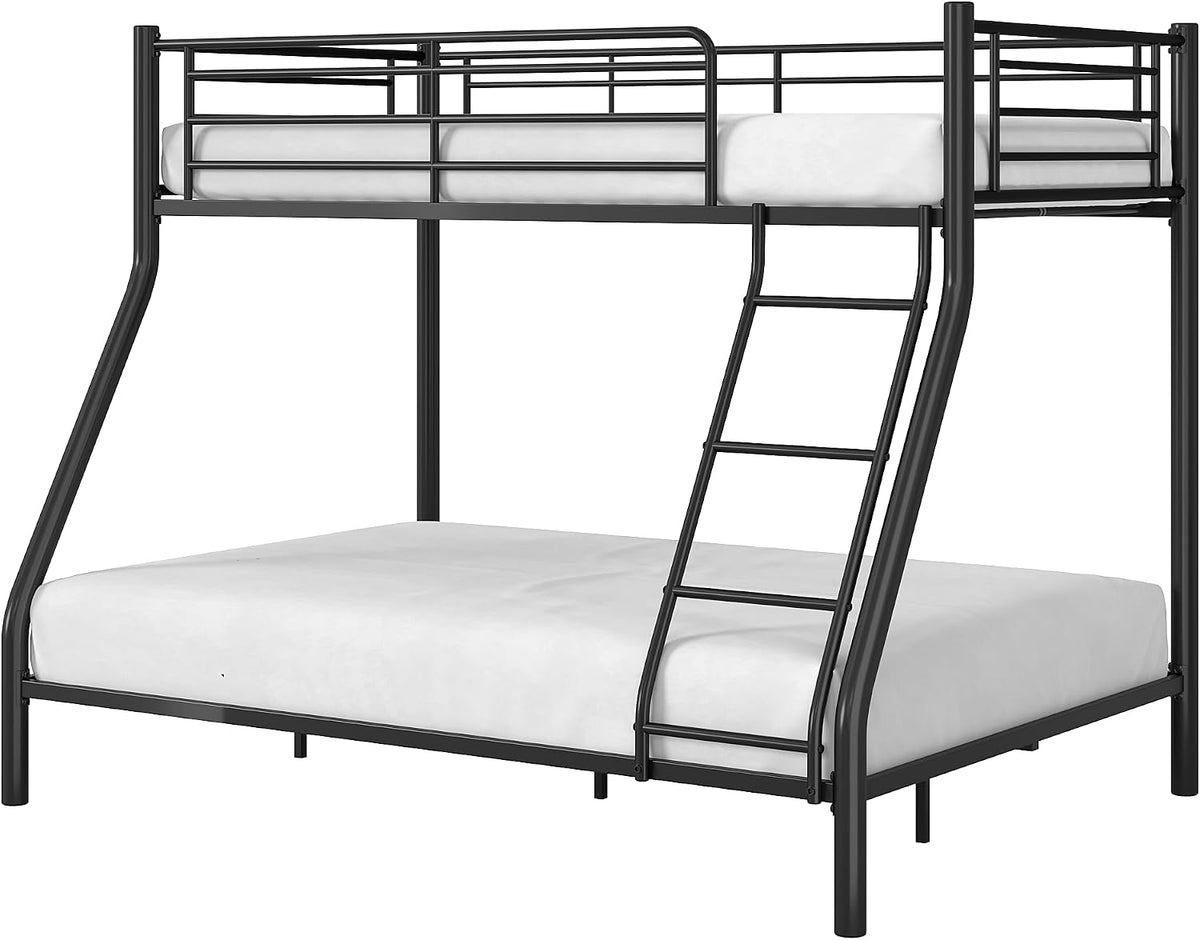 vecelo bunk bed twin over full, metal bunkbeds on a desk or shelf