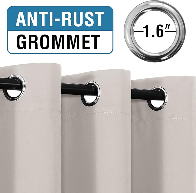 H.VERSAILTEX 100% Blackout Curtains Thermal Insulated Grommet Curtains - Image 3