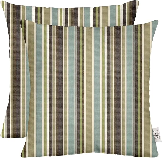 RSH DECOR: Sunbrella Square Throw Pillows Set of 2 | 20" x 20" | Water and by RSHDECOR