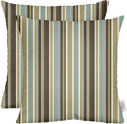RSH DECOR: Sunbrella Square Throw Pillows Set of 2 | 20" x 20" | Water and by RSHDECOR