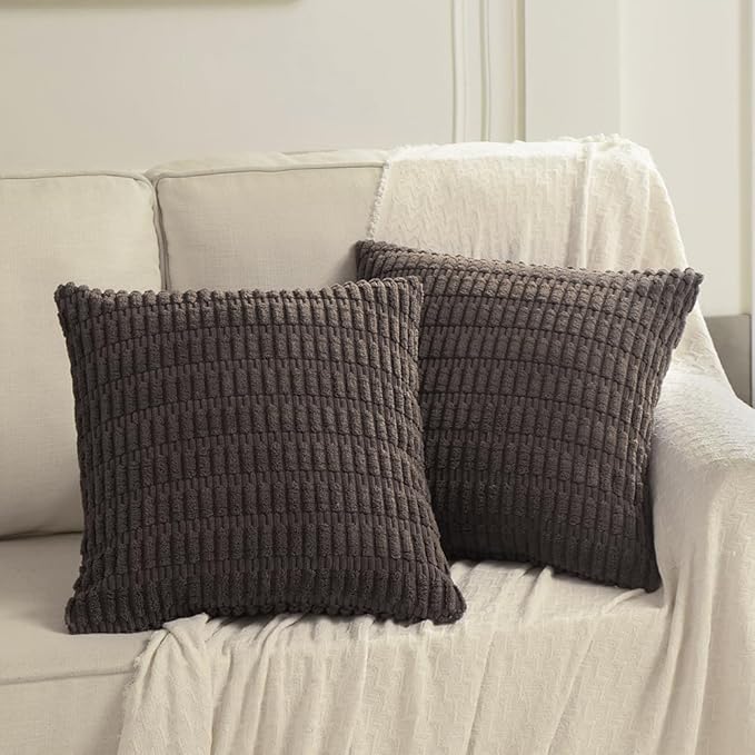 Fancy Homi 4 Packs Boho Dark Brown Decorative Throw Pillow Covers 24x24 Inch - Image 6