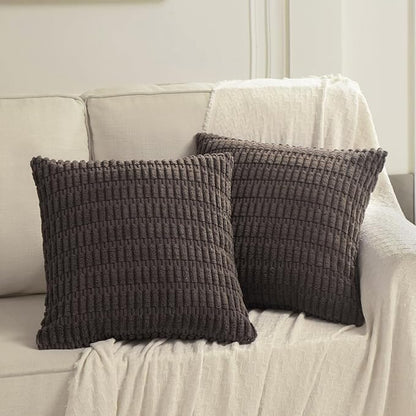 Fancy Homi 4 Packs Boho Dark Brown Decorative Throw Pillow Covers 16x16 Inch - Image 6