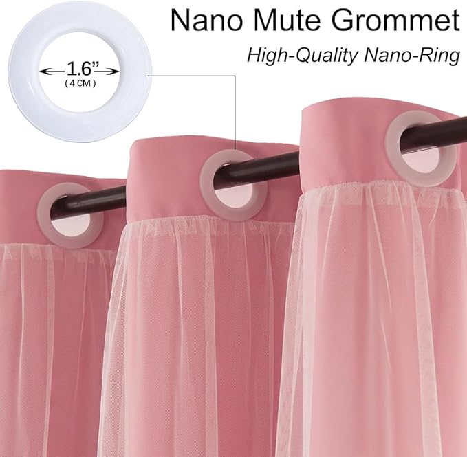 Pink Curtains for Girls Bedroom Cute - Image 2
