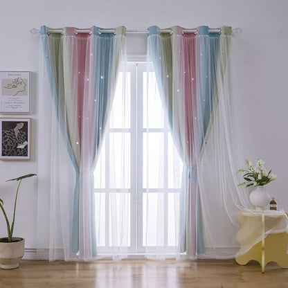 Ombre Rainbow Blackout Curtains - Image 5