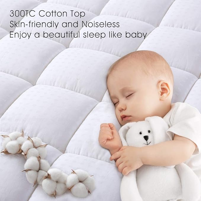 EASELAND Twin Size Mattress Pad Pillow Top Mattress Cover Quilted Fitted - Image 4