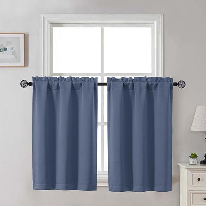 Gwine Denim Blue Blackout Curtains by Gwine