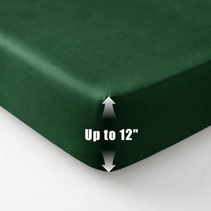 kkjiaf 3 piece dark green cotton hospital bed on a desk or shelf