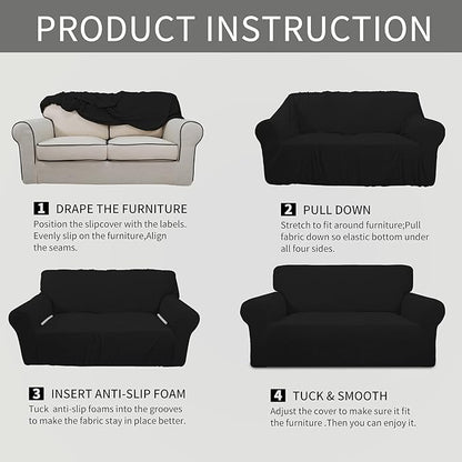 Easy-Going Stretch Oversized Chair Sofa Slipcover 1-Piece Couch Sofa Cover - Image 6