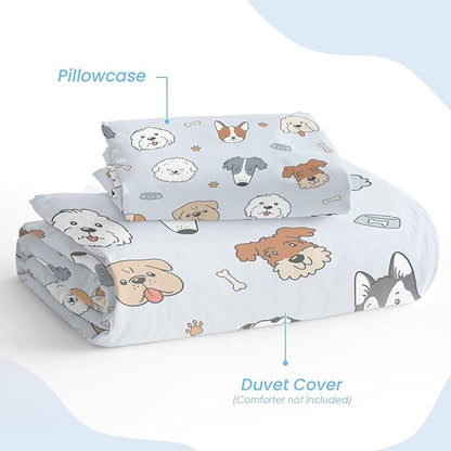 SANDJEST Dog Duvet Cover Sets Twin Size - Image 4