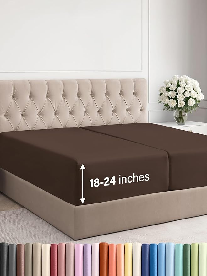 Extra Deep Split King Fitted Sheet by CGKUnlimited