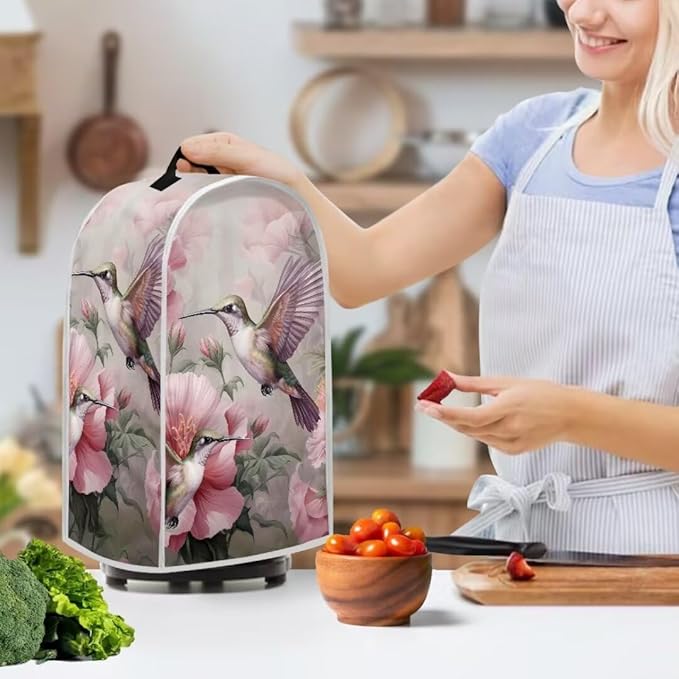 Hummingbird Floral Blender Dust Cover Appliance Covers - Image 3