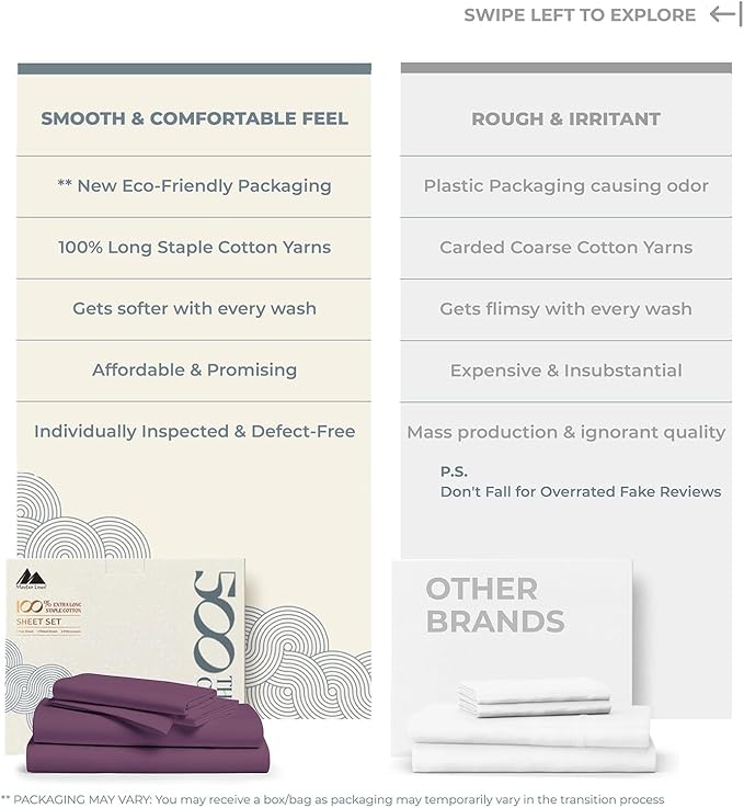 Mayfair Linen 100% Cotton Bed Sheets Queen Sheet Set - Image 2