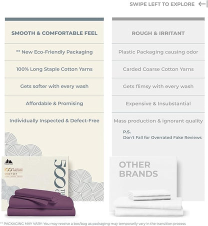 Mayfair Linen 100% Cotton Bed Sheets Queen Sheet Set - Image 2