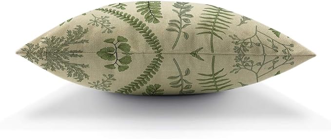 AOYEGO Green Leaves Throw Pillow Cover Herbs Fern Botanical Foliage Vegetation - Image 5