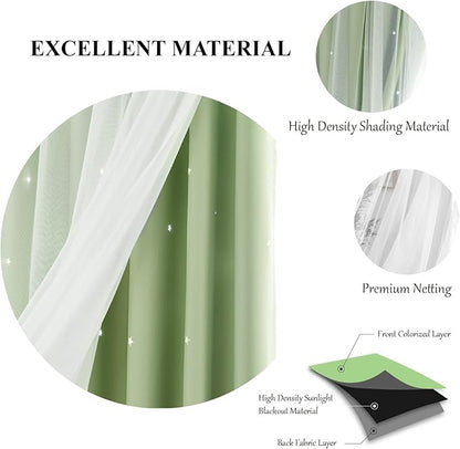 Stars Blackout Curtains for Bedroom - Image 5