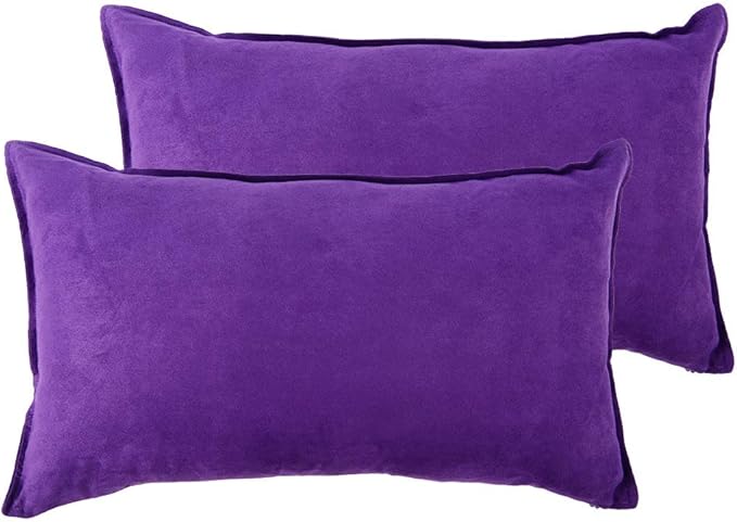 Fancy Homi 2 Packs Premium Faux Suede Decorative Throw Pillow Covers, Super by Fancy+Homi
