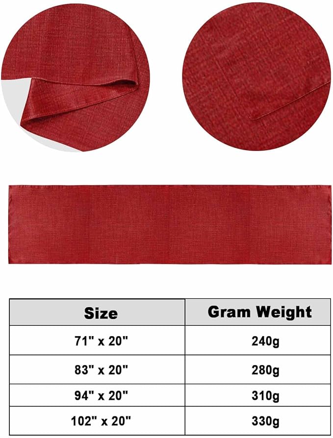 Farmhouse Red Linen Bottom Bed Runners - Image 6