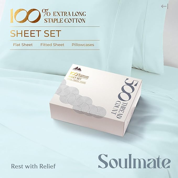 Mayfair Linen 100% Cotton Bed Sheets Queen Set - Image 3