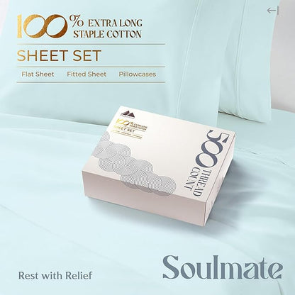 Mayfair Linen 100% Cotton Bed Sheets Queen Set - Image 3