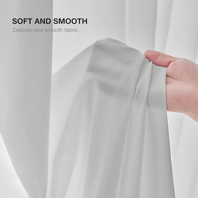 Anmao Non-See-Through Privacy Semi Sheer Curtains - Image 8