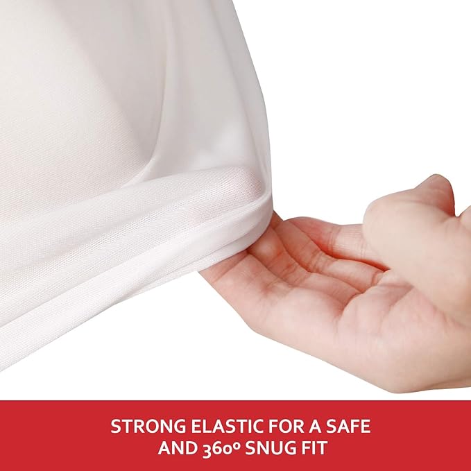 Pack and Play Mattress Pad Protector 2 Pack Waterproof, Cotton Fabric Absorbent - Image 4
