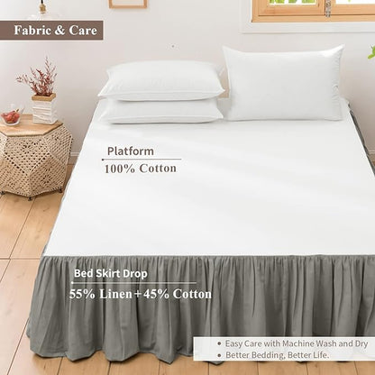 BISELINA French Linen Bed Skirt - Image 3