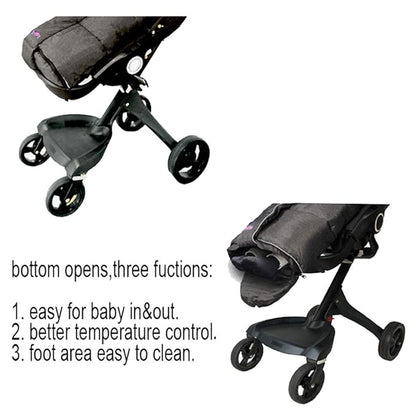 German Designed Winter Tour Waterproof Stroller Footmuff, Width Adjustable - Image 5