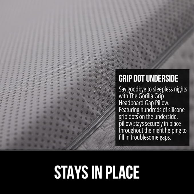 GORILLA GRIP Patent Pending King Bed Wedge Pillow Headboard Gap Filler - Image 4