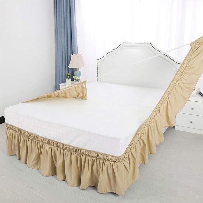 Taupe Wrap Around Bed Skirts - Image 4