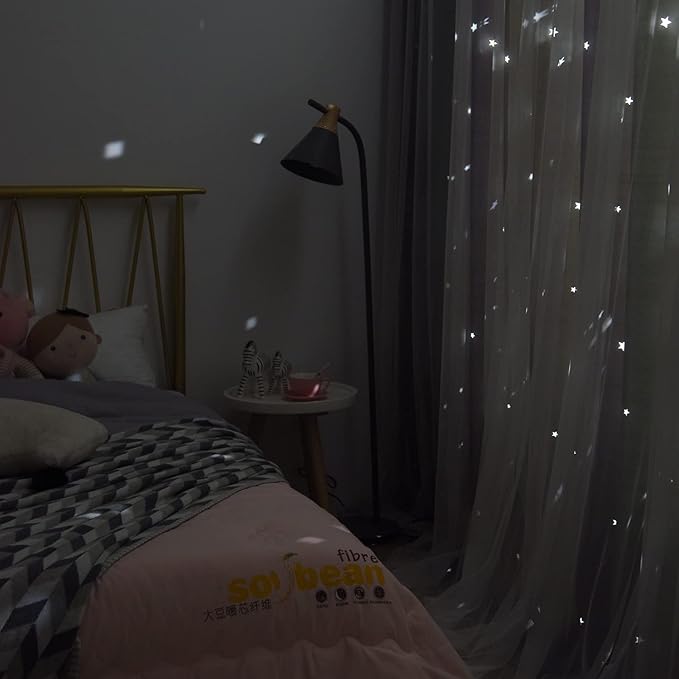 Kinryb Christmas Overlay Star Cut Out Colorful Kids Curtains - Image 8