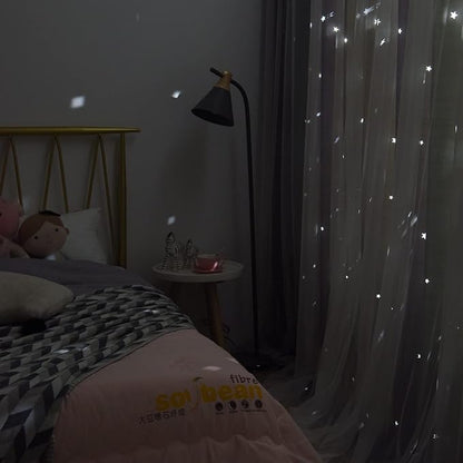 Kinryb Christmas Overlay Star Cut Out Colorful Kids Curtains - Image 8