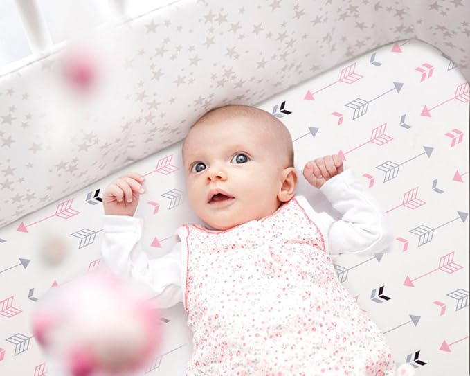 Stretchy Fitted Pack n Play Playard Sheet Set BROLEX 2 Pack Portable Mini Crib - Image 7