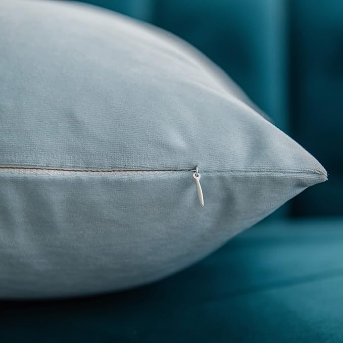 26x26 Euro Pillow Covers : 2 Pack Cozy Soft Velvet Oversized Couch Pillow Shams - Image 2