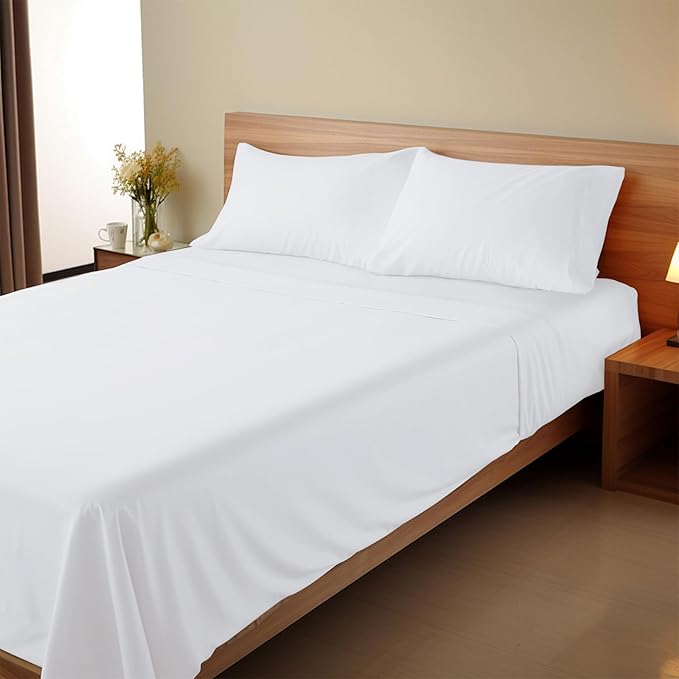 SPRINGSPIRIT Twin Sheets Set, 4 Piece Bed Sheets Set Deep Pockets, Super Soft - Image 6