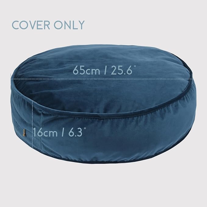Round Floor Pillow Cover Velvet Throw Seating Pouf Yoga Meditation Cushion - Image 3