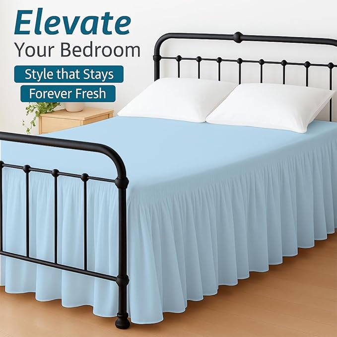 Shreem Linen Ruffled Bed Skirt - Image 3