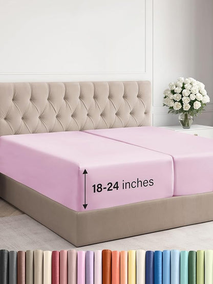 Extra Deep Split King Fitted Sheet by CGKUnlimited