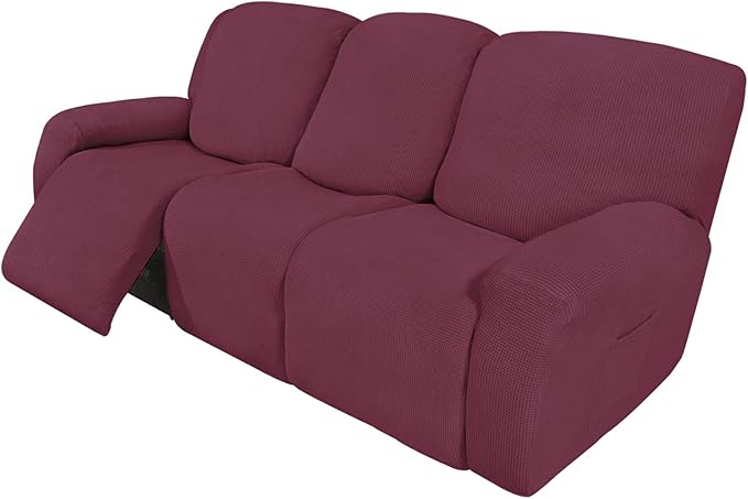 Easy-Going 8 Pieces Recliner Sofa Stretch Sofa Slipcover Sofa Cover Furniture by Easy-Going
