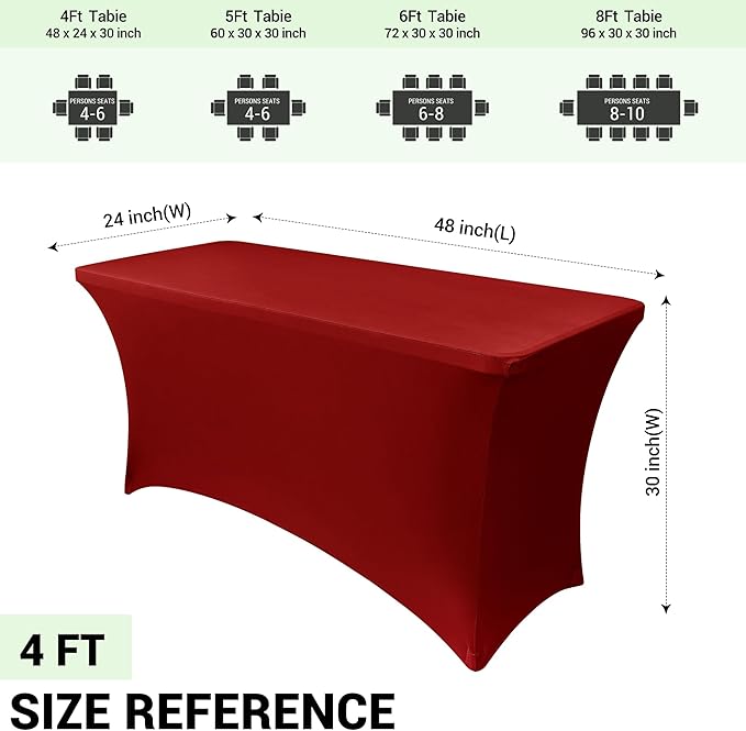 Obstal 4Ft Stretch Spandex Table Cover - Image 4